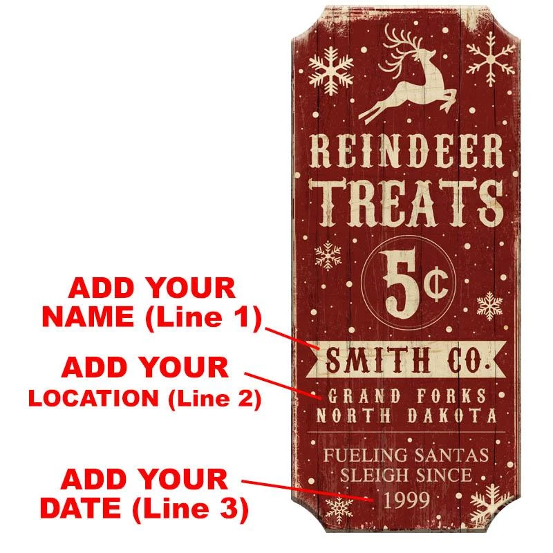 Deals π Bars Reindeer Treats - CUSTOMIZABLE Wood π Christmas Sign 𧨠4 Deals π Bars Reindeer Treats - CUSTOMIZABLE Wood π Christmas Sign 𧨠- Image 2