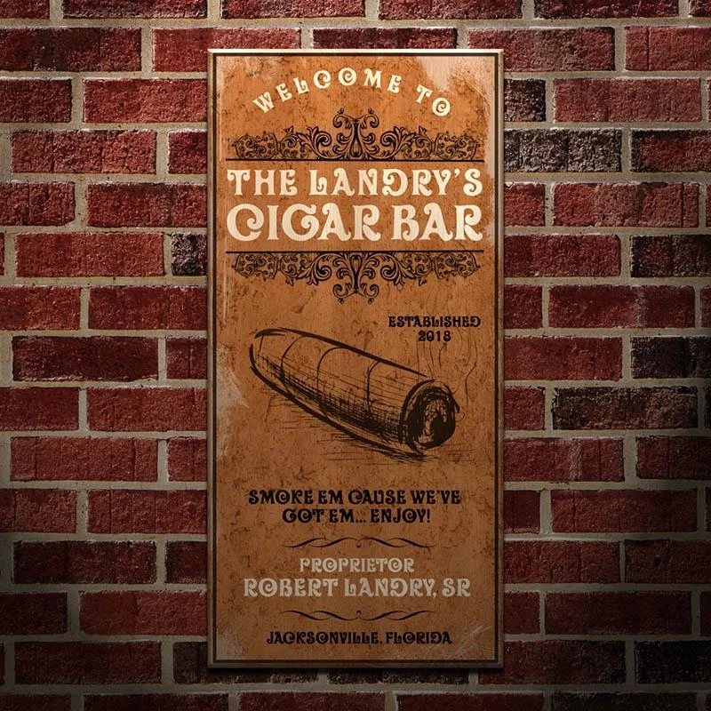 New βοΈ Bars Cigar Bar - CUSTOMIZABLE Large Vintage Wooden Bar Sign - 11 3/4" X 23 3/4" π 4 New βοΈ Bars Cigar Bar - CUSTOMIZABLE Large Vintage Wooden Bar Sign - 11 3/4" X 23 3/4" π - Image 2