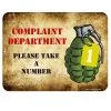 Cheapest 🎁 Bars Complaint Department Kolorcoat™ Metal Bar Sign 🛒 -Outlet Bars Store complaint dept bar sign 800x
