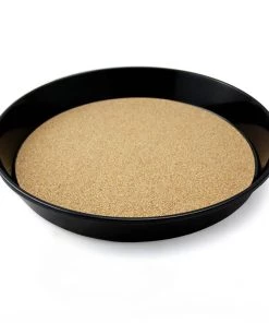 Wholesale 🛒 Bars Cork Lined Black Serving Tray - 13" Diameter 🧨
