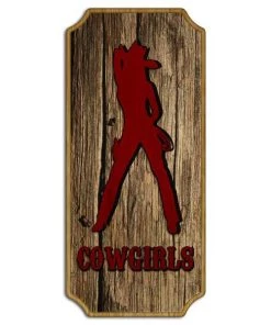 New 😍 Bars Cowgirls Wood Plaque Kolorcoat™ Sign 🔥