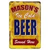 Cheap ⌛ Bars Vintage Metal Bar Sign - 12" X 18" - CUSTOMIZABLE Ice Cold Beer 🎁 -Outlet Bars Store custom metal bar sign vintage beer 1 800x
