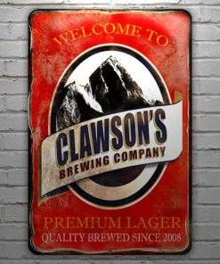 Buy 👏 Bars Vintage Metal Bar Sign - 12" X 18" - CUSTOMIZABLE Brewing Company (Red) 👏 -Outlet Bars Store custom metal bar sign vintage brewing red1 800x