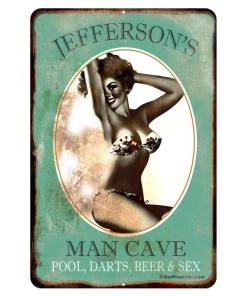 Outlet 😉 Bars Vintage Metal Bar Sign - 12" X 18" - CUSTOMIZABLE Man Cave 🤩