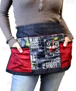 Cheapest 🔥 Bars Wine Pattern Designer Apron With 5 Compartments 👍 -Outlet Bars Store designer apron wine pattern bpc 1 800x