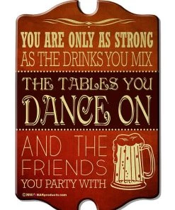 Brand new 😀 Bars Kolorcoat™ Wood Bar Sign - Tavern Shaped - Dance On Tables 😀