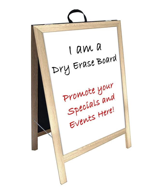 Flash Sale β Bars A-Frame Sidewalk Dry Erase Whiteboard β Double Sided - Natural Wood Frame π€© 3 Flash Sale β Bars A-Frame Sidewalk Dry Erase Whiteboard β Double Sided - Natural Wood Frame π€©