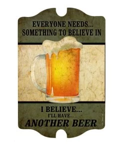 Budget 🥰 Bars "Everyone Needs To Believe In..." Wood Plaque Bar Sign 🎉