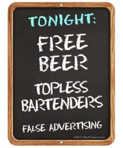 Buy 🤩 Bars Kolorcoat™ Metal Bar Sign - False Advertising 🌟