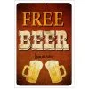 Hot Sale 👏 Bars Kolorcoat™ Metal Bar Sign - Free Beer Tomorrow ✔️