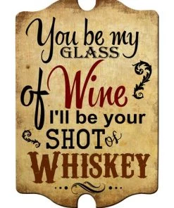 Buy 😍 Bars Glass Of Wine/Shot Of Whiskey Wood Plaque Bar Sign Tavern-shaped ⭐