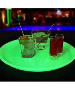 Flash Sale 😍 Bars Glow In The Dark Round Serving Tray - 14" 🥰