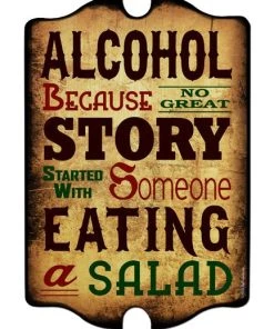 Cheapest ❤️ Bars ALCOHOL Wood Plaque Bar Sign 💯