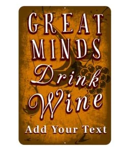 Hot Sale 💯 Bars Great Minds Metal Bar Sign - Customized - 12" X 18" 👏