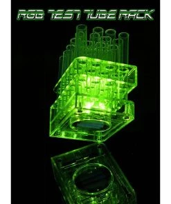 Budget 🔔 Bars Multi-Color LED Light Up Test Tube Trays – 24 Hole 🎁 -Outlet Bars Store green rgb tray font 800x