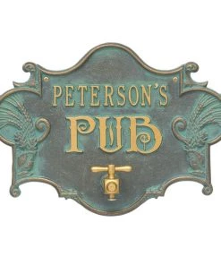 Best Pirce π Bars Cast Aluminum Plaque (and Bottle Opener) - Hops And Barley Beer Pub Design - CUSTOMIZABLE π€©