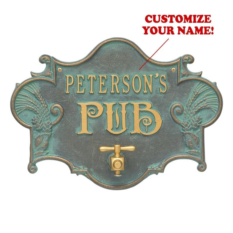 Best Pirce π Bars Cast Aluminum Plaque (and Bottle Opener) - Hops And Barley Beer Pub Design - CUSTOMIZABLE π€© 4 Best Pirce π Bars Cast Aluminum Plaque (and Bottle Opener) - Hops And Barley Beer Pub Design - CUSTOMIZABLE π€© - Image 2