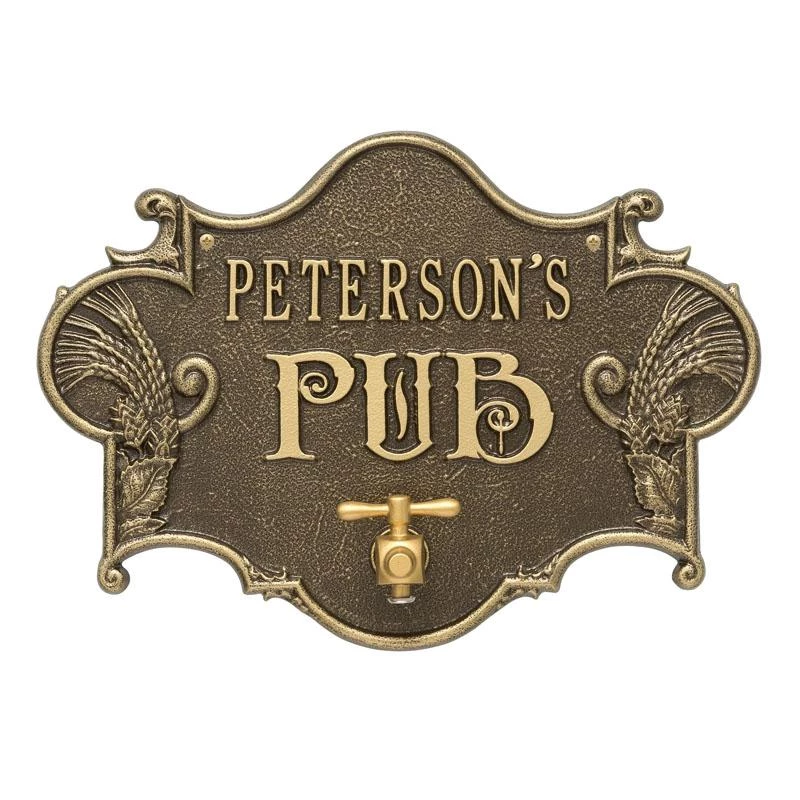 Best Pirce π Bars Cast Aluminum Plaque (and Bottle Opener) - Hops And Barley Beer Pub Design - CUSTOMIZABLE π€© 6 Best Pirce π Bars Cast Aluminum Plaque (and Bottle Opener) - Hops And Barley Beer Pub Design - CUSTOMIZABLE π€© - Image 4