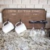 Best Pirce 🎁 Bars "How To Tell Time" Coffee Mug And Wine Glass Holder - Rustic Background (Hardware Included) 🥰 -Outlet Bars Store how to tell time mug wine glass holder sign rack rustic black 800x