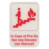 New ⭐ Bars "In Case Of Fire Do Not Use Elevator" Sign- 6" X 9" 🔔