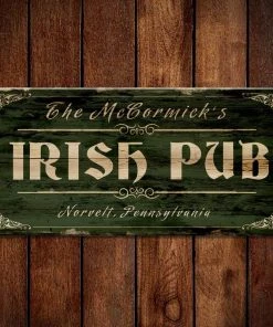 Cheap ⌛ Bars IRISH PUB - CUSTOMIZABLE Large Vintage Wooden Bar Sign - 11 3/4" X 23 3/4" 😉 -Outlet Bars Store irish pub large wood plank sign 5 800x