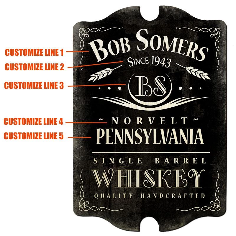 Flash Sale β Bars Custom Tavern Shaped Wood Bar Sign - Single Barrel Whiskey π― 4 Flash Sale β Bars Custom Tavern Shaped Wood Bar Sign - Single Barrel Whiskey π― - Image 2