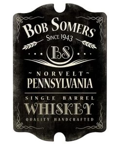 Flash Sale ⌛ Bars Custom Tavern Shaped Wood Bar Sign - Single Barrel Whiskey 💯