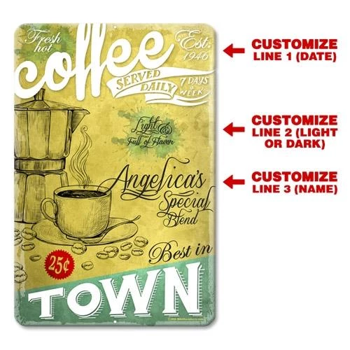 Best reviews of ๐ Bars Fresh Hot Coffee - CUSTOMIZABLE Vintage Metal Bar Sign - 12" X 18" ๐ 4 Best reviews of ๐ Bars Fresh Hot Coffee - CUSTOMIZABLE Vintage Metal Bar Sign - 12" X 18" ๐ - Image 2