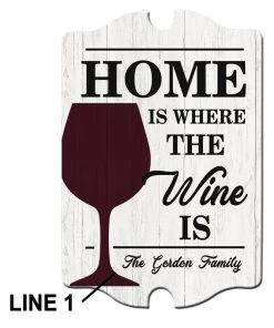 Deals ⌛ Bars Home Is Where The Wine Is - Custom Tavern Shaped Wood Bar Sign 🧨 -Outlet Bars Store lg sign plq homewine home is wine wood plq how 800x