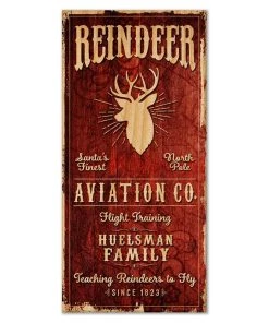Cheapest 😍 Bars Reindeer Aviation - CUSTOMIZABLE Large Vintage Wooden Holiday Bar Sign - 11 3/4" X 23 3/4" 👍