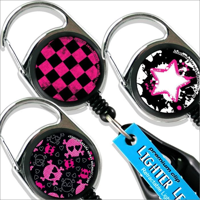 Budget ⭐ Bars Lighter Leash® Premium Clip - Grunge Pink And Black Series 🔥 3 Budget ⭐ Bars Lighter Leash® Premium Clip - Grunge Pink And Black Series 🔥