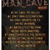 Best Pirce 🧨 Bars Kolorcoat™ Metal Bar Sign - Man Cave Rules 🧨 -Outlet Bars Store man cave 9x12 800x