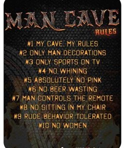 Best Pirce 🧨 Bars Kolorcoat™ Metal Bar Sign - Man Cave Rules 🧨