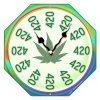 Buy 🎉 Bars The "It's 420 Somewhere" Clock - Kolorcoat™ Metal Bar Sign 👍 -Outlet Bars Store metal bar sign 420 clock 800x