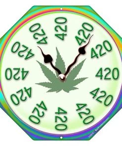 Buy 🎉 Bars The "It's 420 Somewhere" Clock - Kolorcoat™ Metal Bar Sign 👍