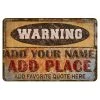 Best Sale ⌛ Bars Vintage Metal Bar Sign - 12" X 18" - Warning - CUSTOMIZABLE 🥰