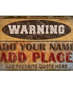 Best Sale ⌛ Bars Vintage Metal Bar Sign - 12" X 18" - Warning - CUSTOMIZABLE 🥰