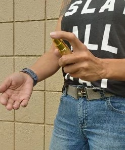 Outlet ✨ Bars Mister Leash™ - Retractable Clip-on Atomizer For Hand Sanitizers - Red And Gold Floral Design - Refillable ❤️ -Outlet Bars Store mister leash demo 2 09a877a0 ffbd 441c 858b e89fab003c34 800x