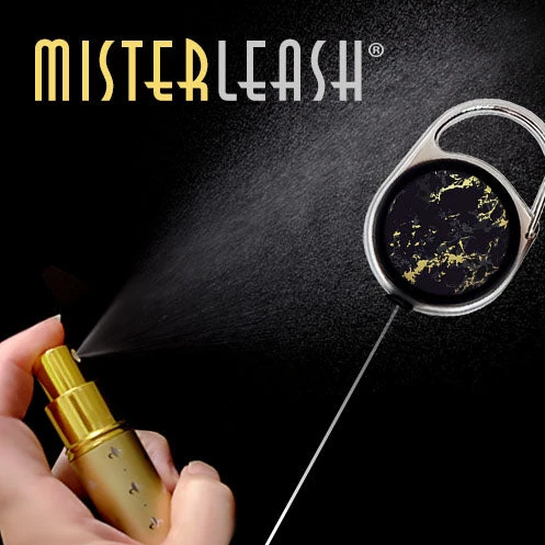 Outlet 👍 Bars Mister Leash™ - Retractable Clip-on Atomizer For Hand Sanitizers - Golden Marble Design - Refillable 😍 4 Outlet 👍 Bars Mister Leash™ - Retractable Clip-on Atomizer For Hand Sanitizers - Golden Marble Design - Refillable 😍 - Image 2