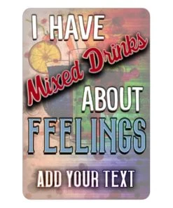 Brand new ⌛ Bars Mixed Drinks Metal Bar Sign - Customized - 12" X 18" 💯