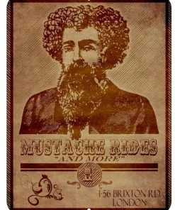 Promo 🤩 Bars Kolorcoat™ Metal Bar Sign - Mustache Rides 🎁