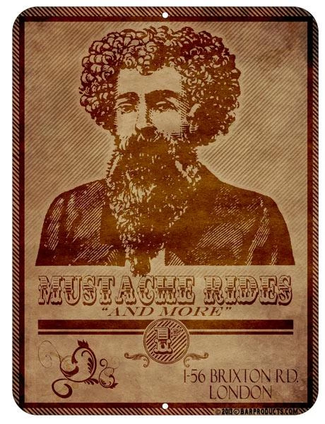 Promo 🤩 Bars Kolorcoat™ Metal Bar Sign - Mustache Rides 🎁 3 Promo 🤩 Bars Kolorcoat™ Metal Bar Sign - Mustache Rides 🎁