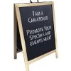 Coupon ✨ Bars A-Frame Sidewalk Chalkboard Sign – Double Sided 🎉 -Outlet Bars Store natural wood chalkboard a frame signboard 800x