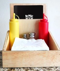 Budget ✔️ Bars Wood Table Organizer/Condiment Holder 🌟
