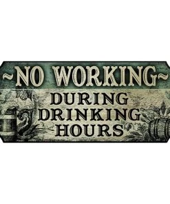 Best Pirce ✔️ Bars No Working - Wood Plaque Kolorcoat™ Bar Sign 🥰