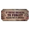 Best deal 🥰 Bars Pay In Advance - Wood Plaque Kolorcoat™ Bar Sign 🛒