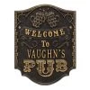Wholesale 🛒 Bars Cast Aluminum Plaque - Pub "Welcome" Design - CUSTOMIZABLE 🌟 -Outlet Bars Store pub welcome plaque bpc 5 800x