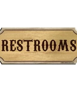 New ⌛ Bars RESTROOMS - Wood Plaque Kolorcoat™ Bar Sign 💯