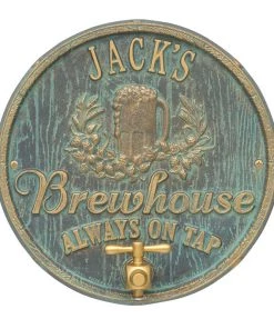 New ✔️ Bars CUSTOMIZABLE Oak Barrel Beer Pub Design - Cast Aluminum Plaque (and Bottle Opener) 😀