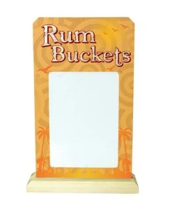 New 🎁 Bars Rum Bucket Specials KolorCoat™ Wood Plaque Dry Erase Sign 🤩